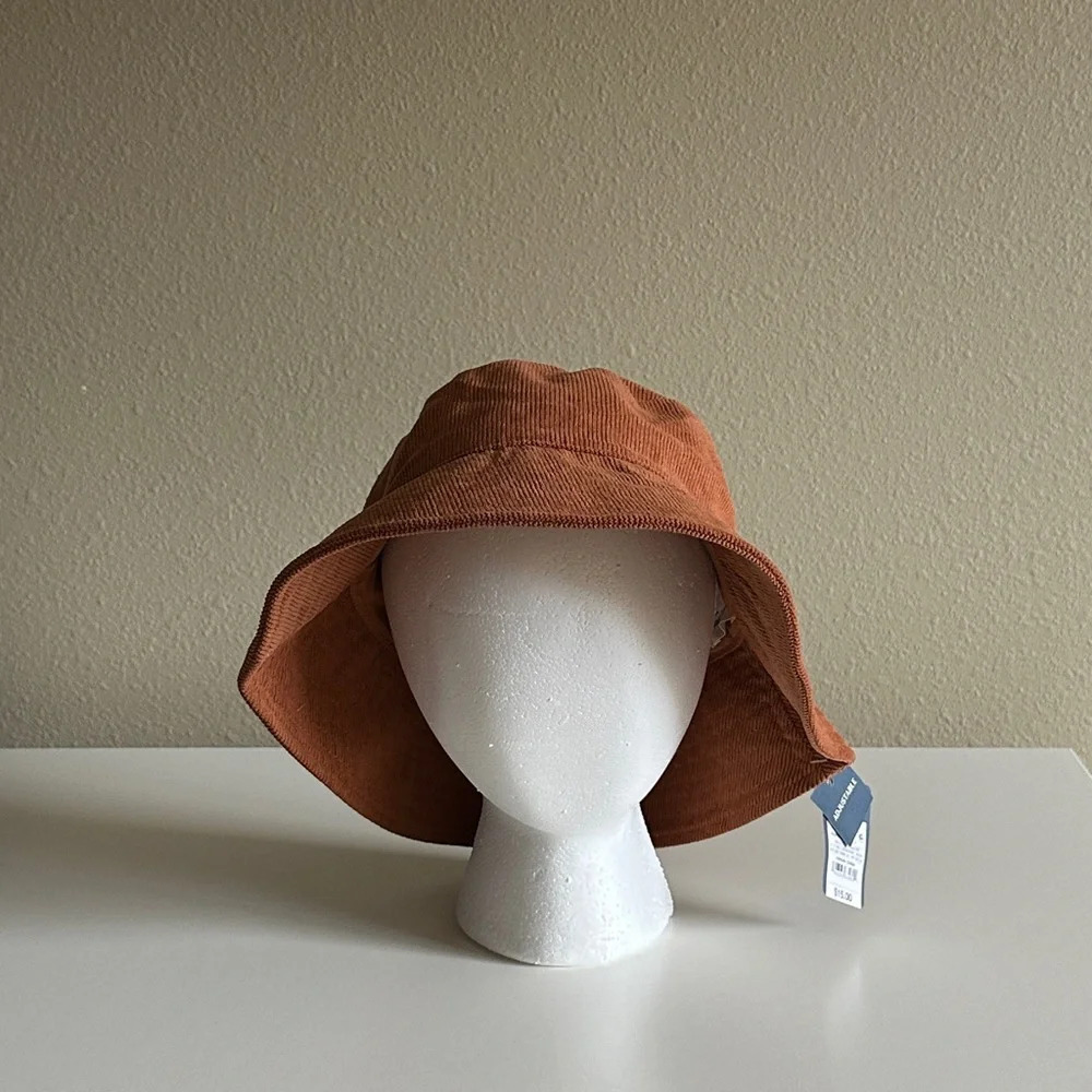 Universal Thread Women’s Burnt Orange Brown Corduroy Bucket Hat One Size NWT